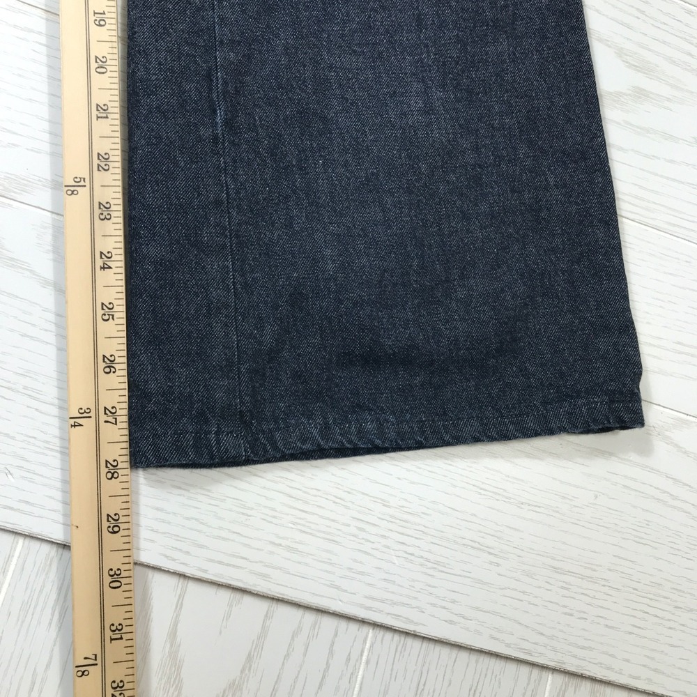 Billy Reid Womens Flare Jeans Size 12 Dark Blue 100% Cotton Front Square Pockets - Picture 7 of 13